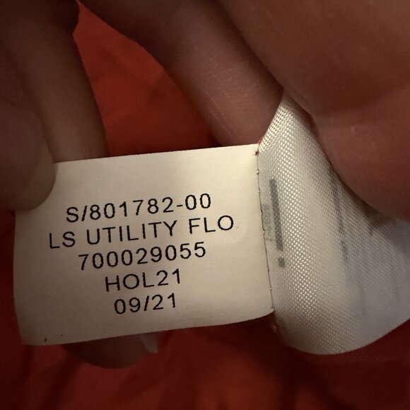 BANANA REPUBLIC Women’s Utility Dress Orange-Pink Size XS Long Sleeve Oversized - Picture 9 of 10